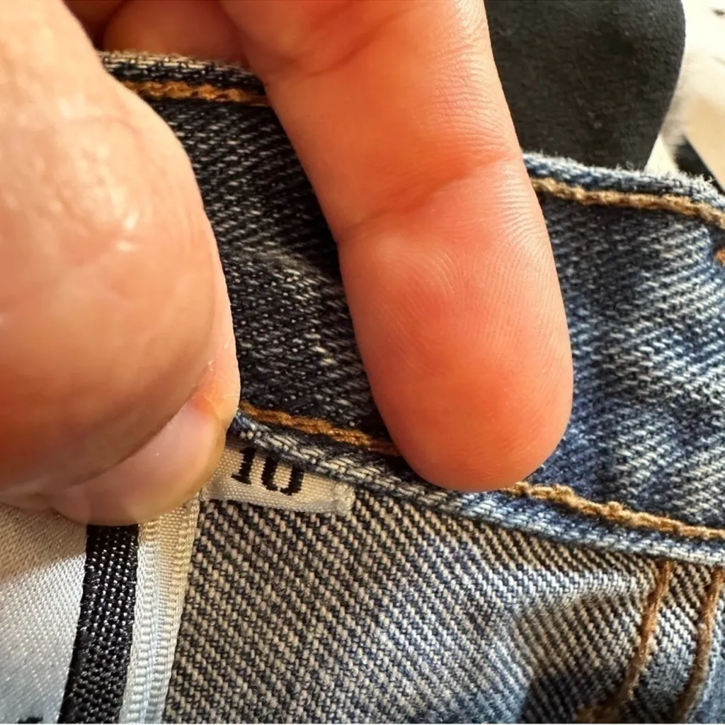 Bill Blass Vintage Pleated Cuffed Denim Shorts High Rise Womens 10 Jean - Image 6