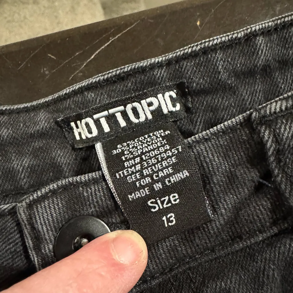 Hot Topic Mushroom & Forest Embroidered Jeans Women’s 13 (32” Waist) Cottagecore - Image 6