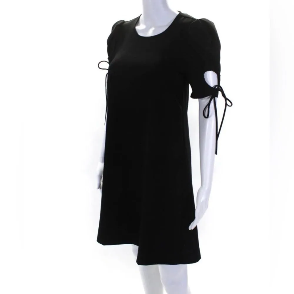 SEE BY CHLOÉ Ruched Pouf‎ Sleeve Black Mini Dress 36 - Image 5