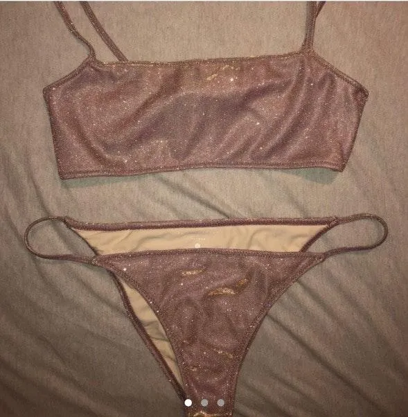 PacSun Gamma Lurex Cropped Bikini Set - Image 2