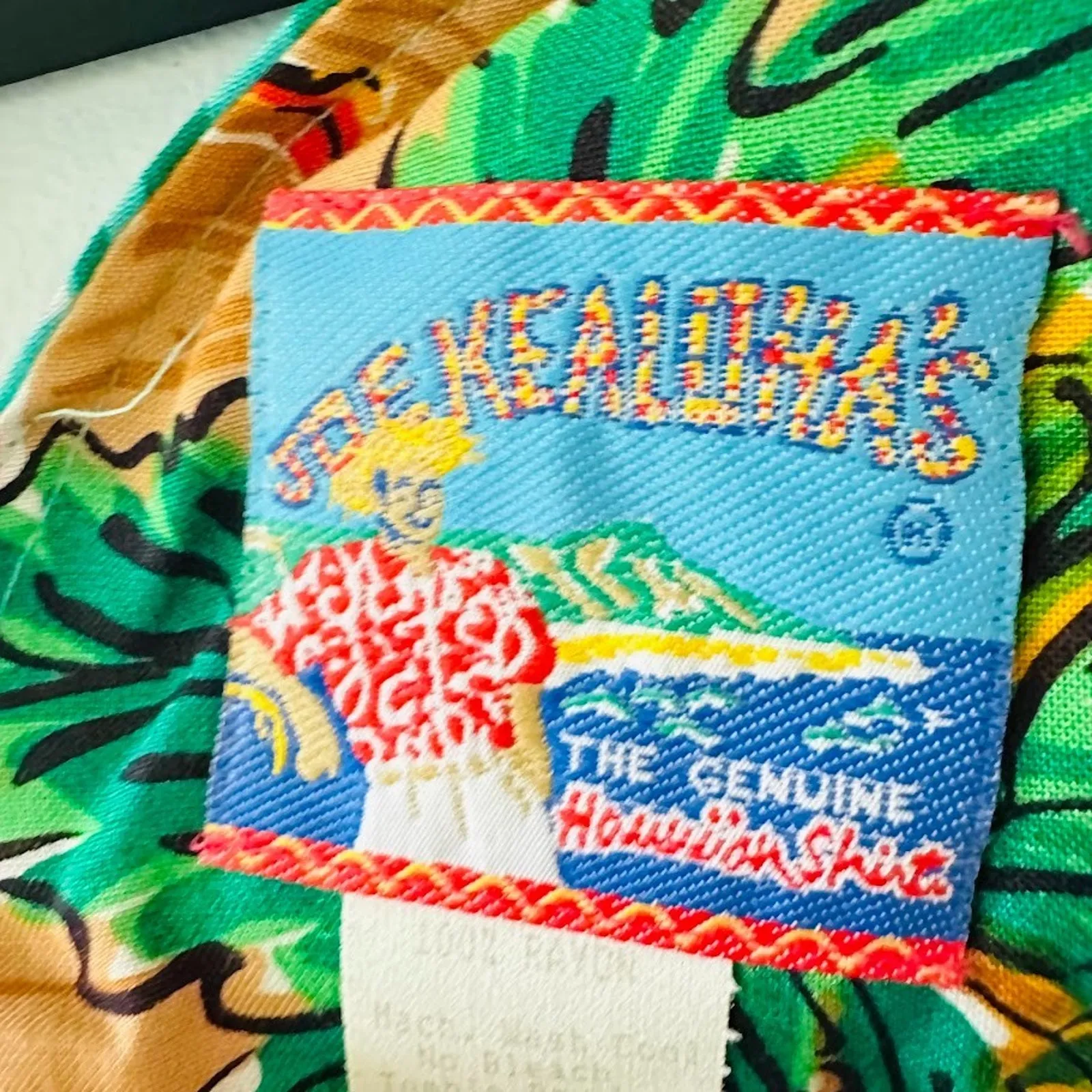 Vintage Joe Kealoha Dress Large Hawaiian Beach Surf Tropical Island Vacation Green - Image 5