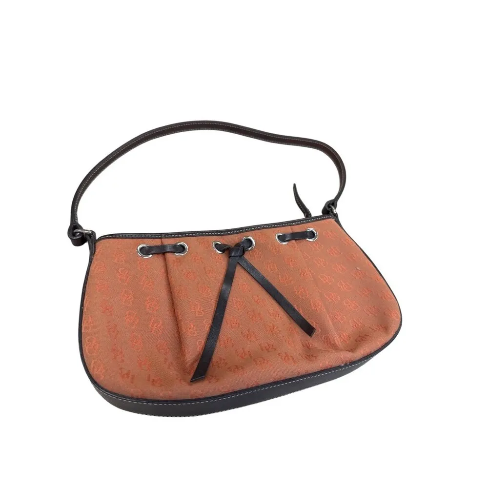 Dooney & Bourke Womens Orange brown satchel handbag small SKU8150 - Image 8