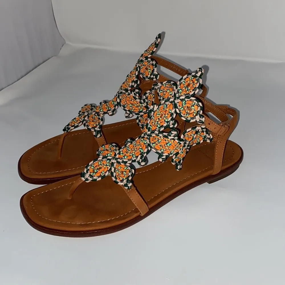 Tory Burch Palisade Gladiator Woven Sandals Pallisade Vacation Resort‎ Cruise 10 - Image 5