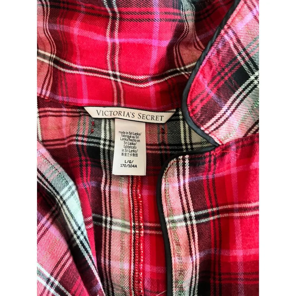 Victorias Secret Womens Plaid Romper long sleeve size Large - Image 5