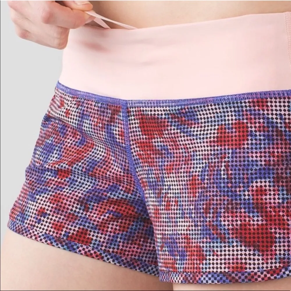 Lululemon Speed Short Checker Blooms Multi Pink - Image 8