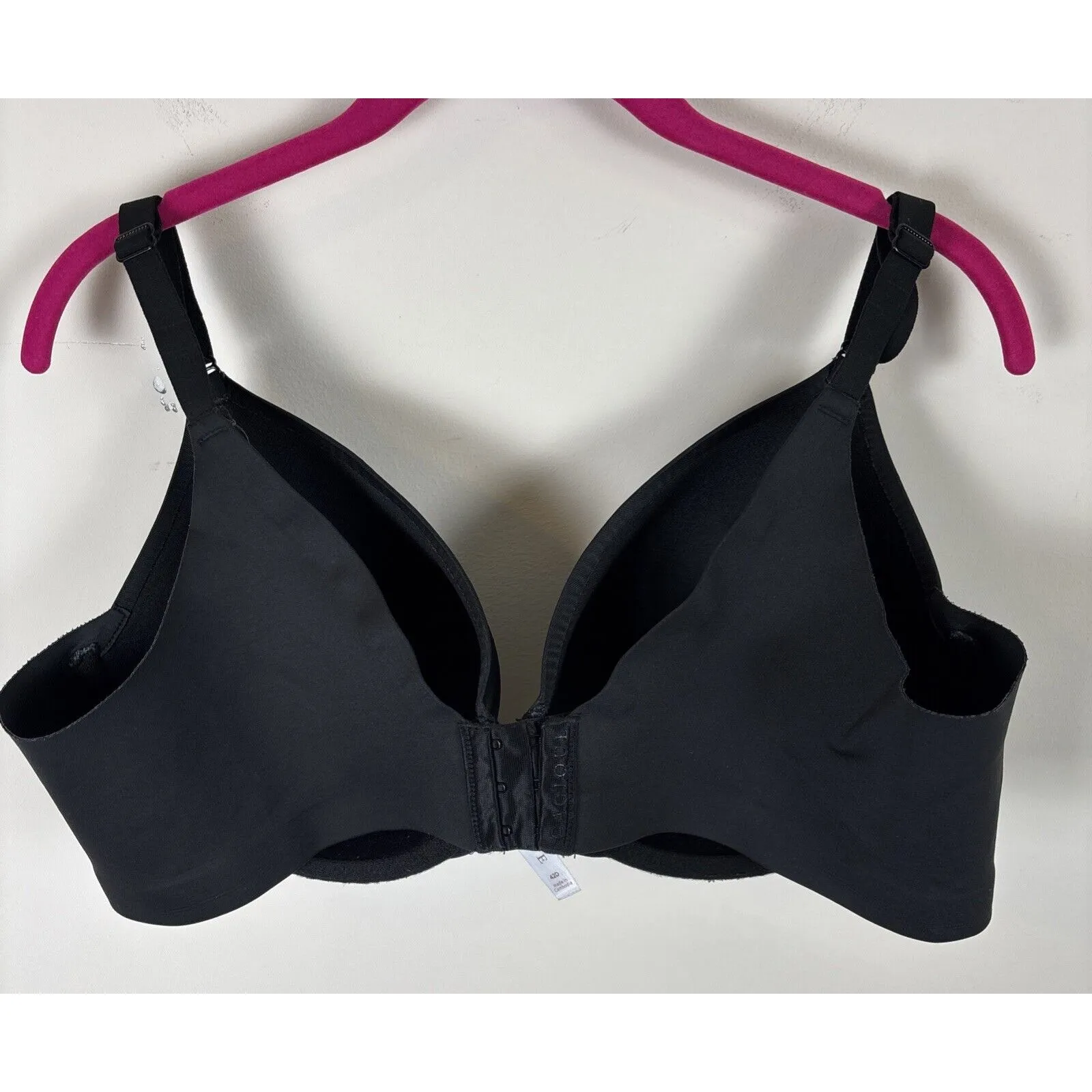 Cacique Bra Lightly Lined Full Coverage Sz 42D Black Underwire - Image 4