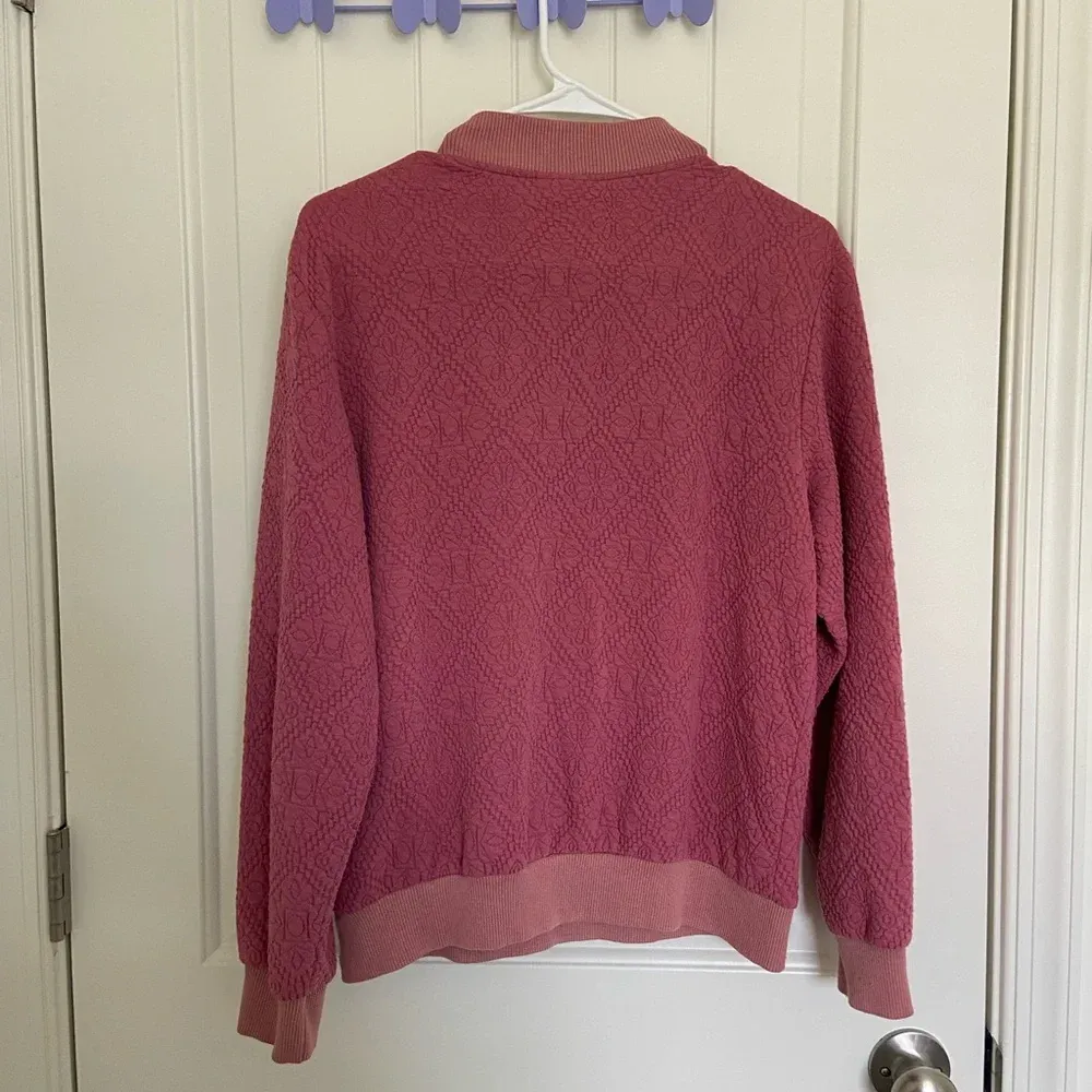 Vintage Alfred Dunner women’s quilted quarter zip jacket —‎ medium Pink - Image 5