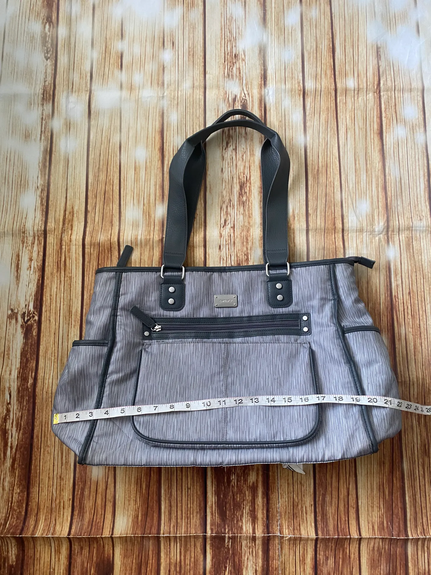 Carter’s Essence Gray Hues X-Large Diaper Tote Bag  - Image 6
