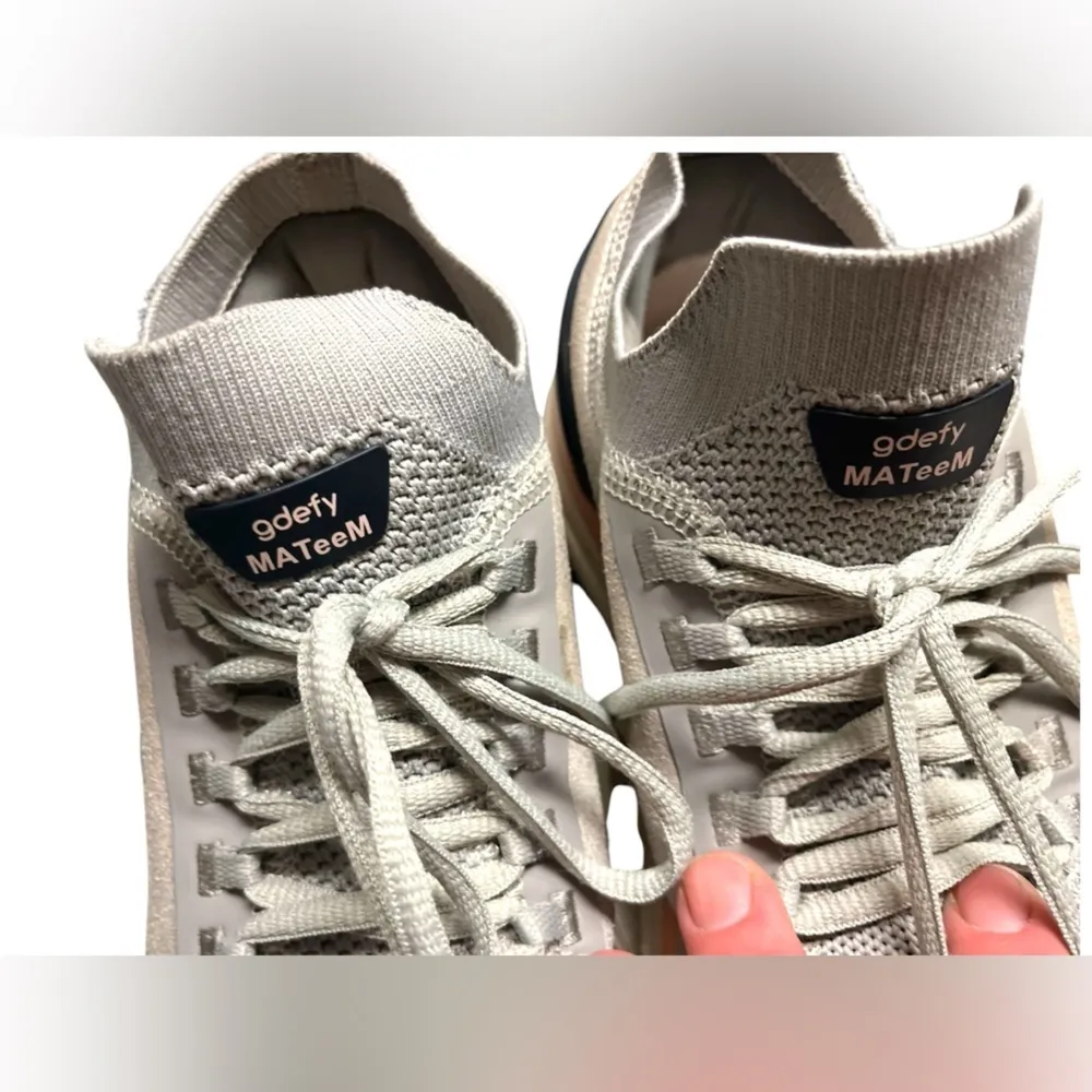 GDefy Mateem Crosstrainer Sneaker Women’s Size 6 Gray Pink Shoes EUC - Image 6