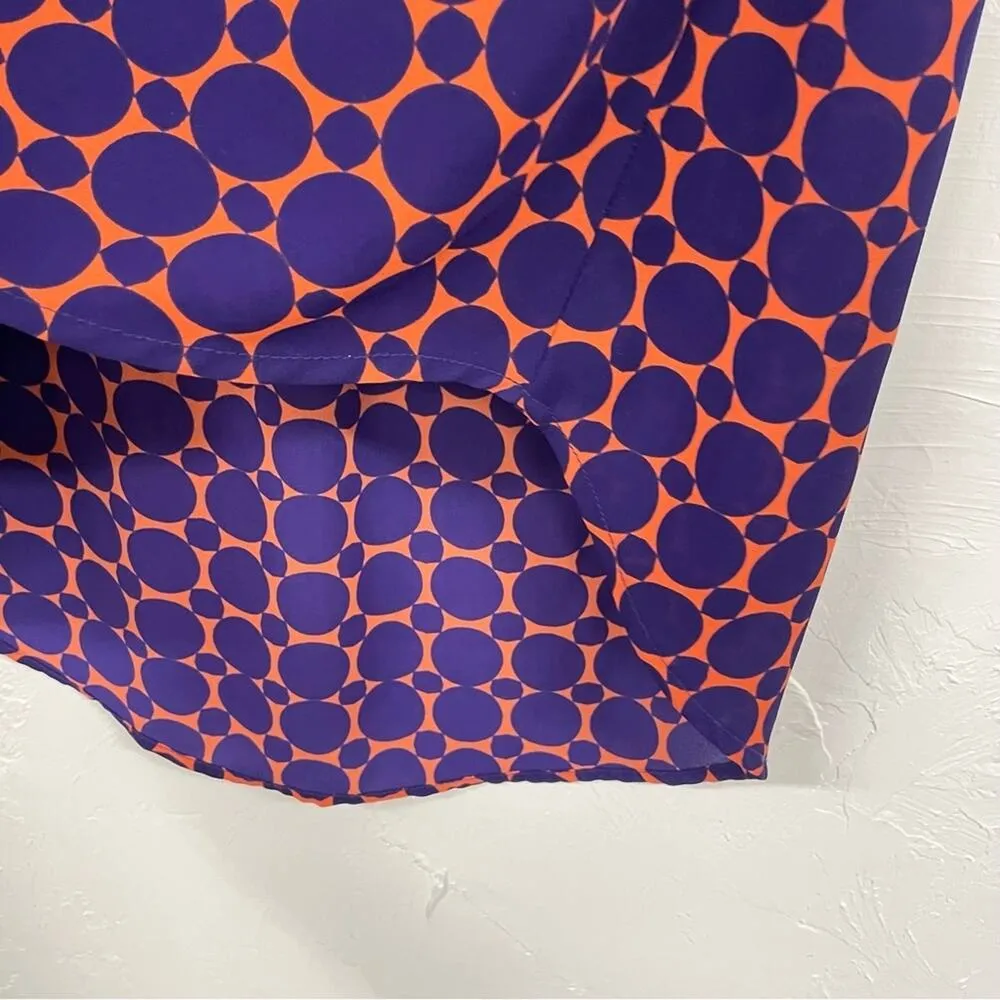 Papermoon Stitchfix Purple & Orange Spotted Sleeveless Tunic Blouse Womens S Top - Image 5