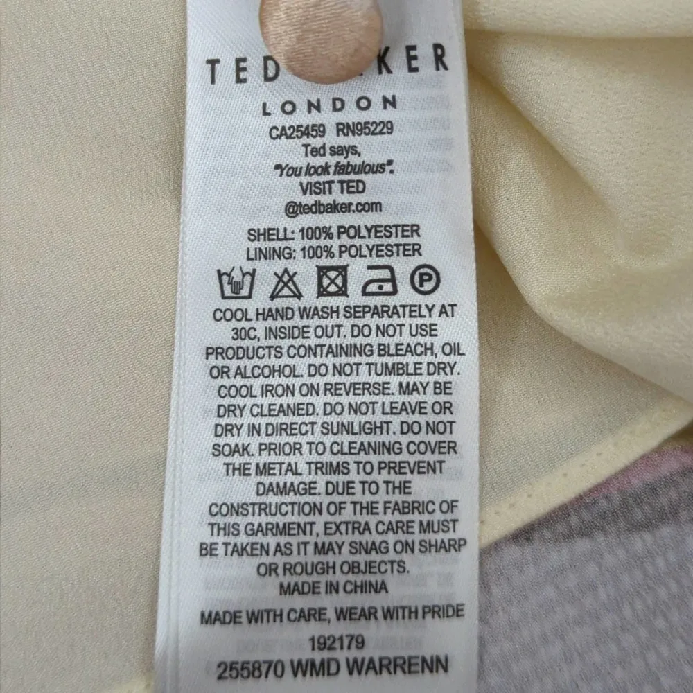 Ted Baker Warren Printed Button Through Cami Maxi Dress in‎ DUSTY PINK Size 6 US - Image 11