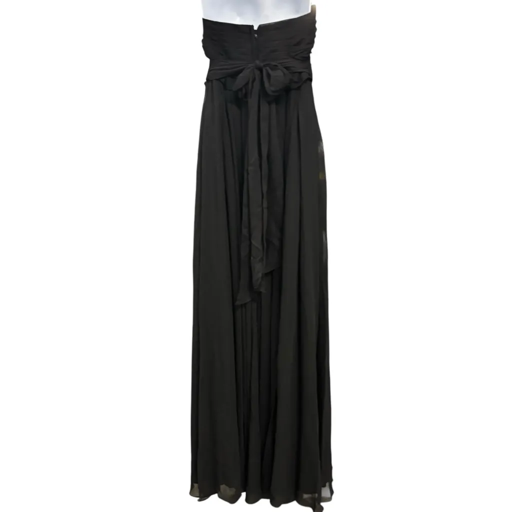 Angelina Faccenda Mori Lee Bridesmaids Lined Floor Length #20414 Black Sz 14 NWT - Image 2