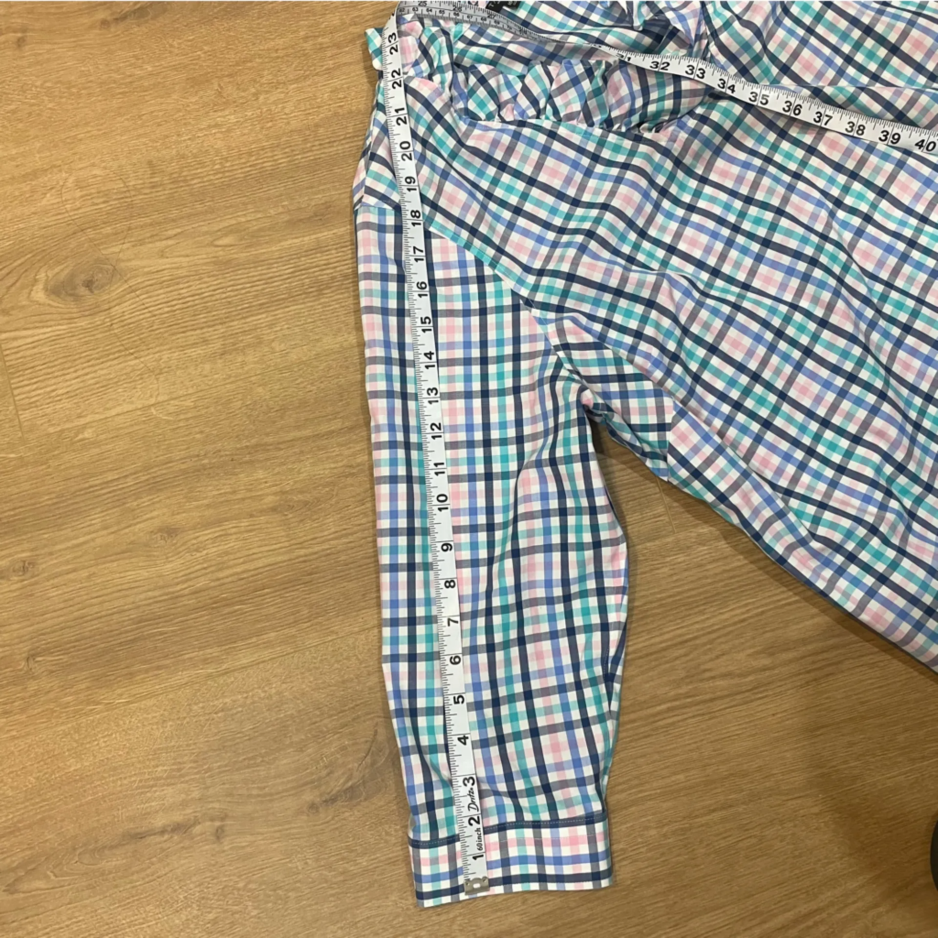 Talbots Multicolor Plaid Ruffle Blouse - Image 9