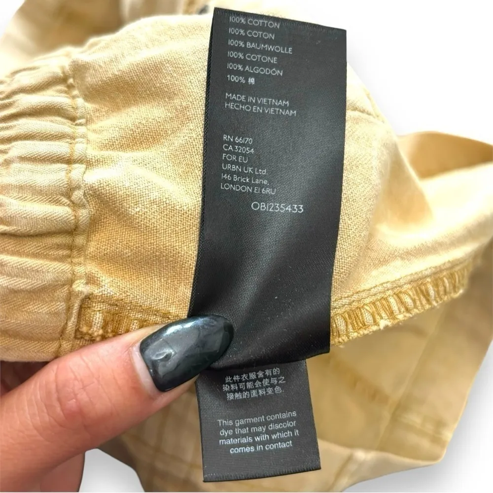 Free People Mini Skirt in “Gold Dust” Color with Front Pockets - Size 12 - Image 9