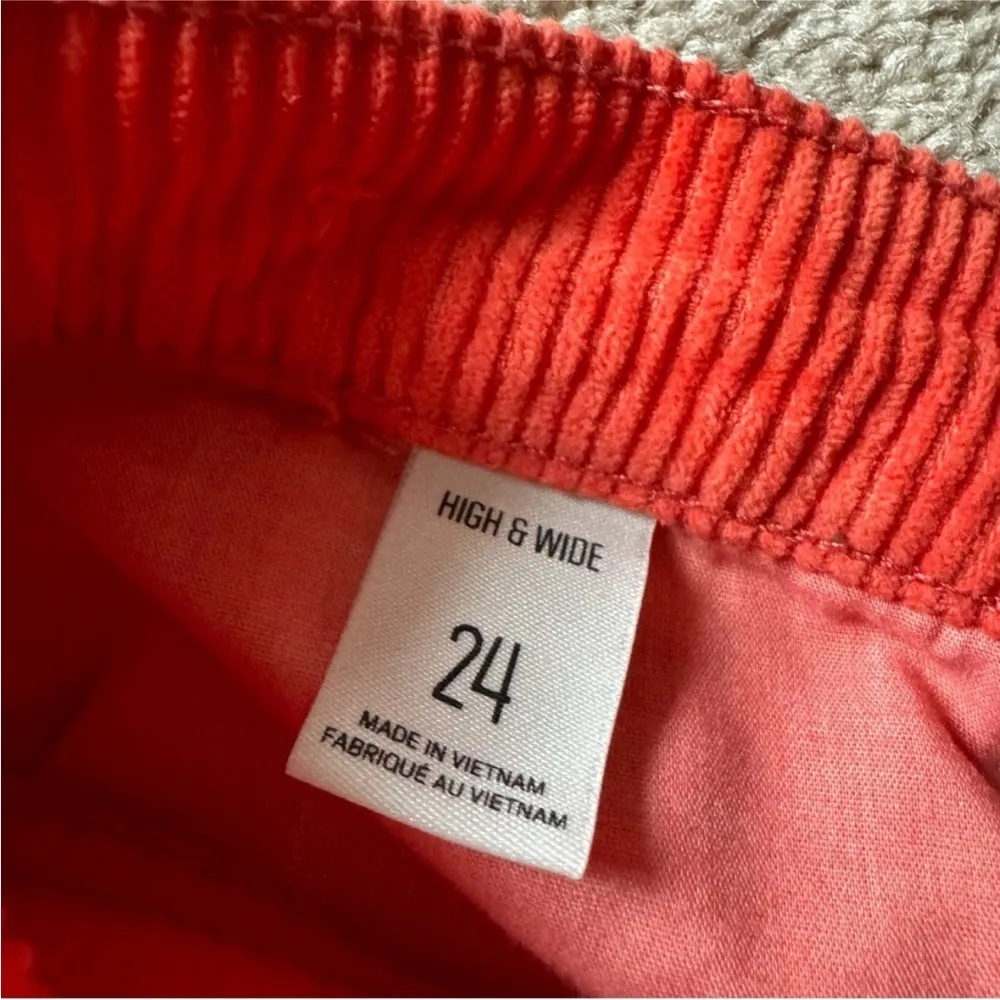 BDG High Rise Bright Orange Wide-Leg Jeans - Image 5