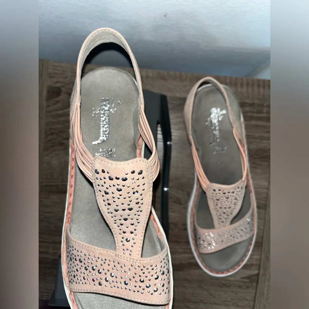 Jenny Damen Korsika-Sport Relax Sole Active Cushioned Velcro Bling Sandals Sz 9 - Image 8