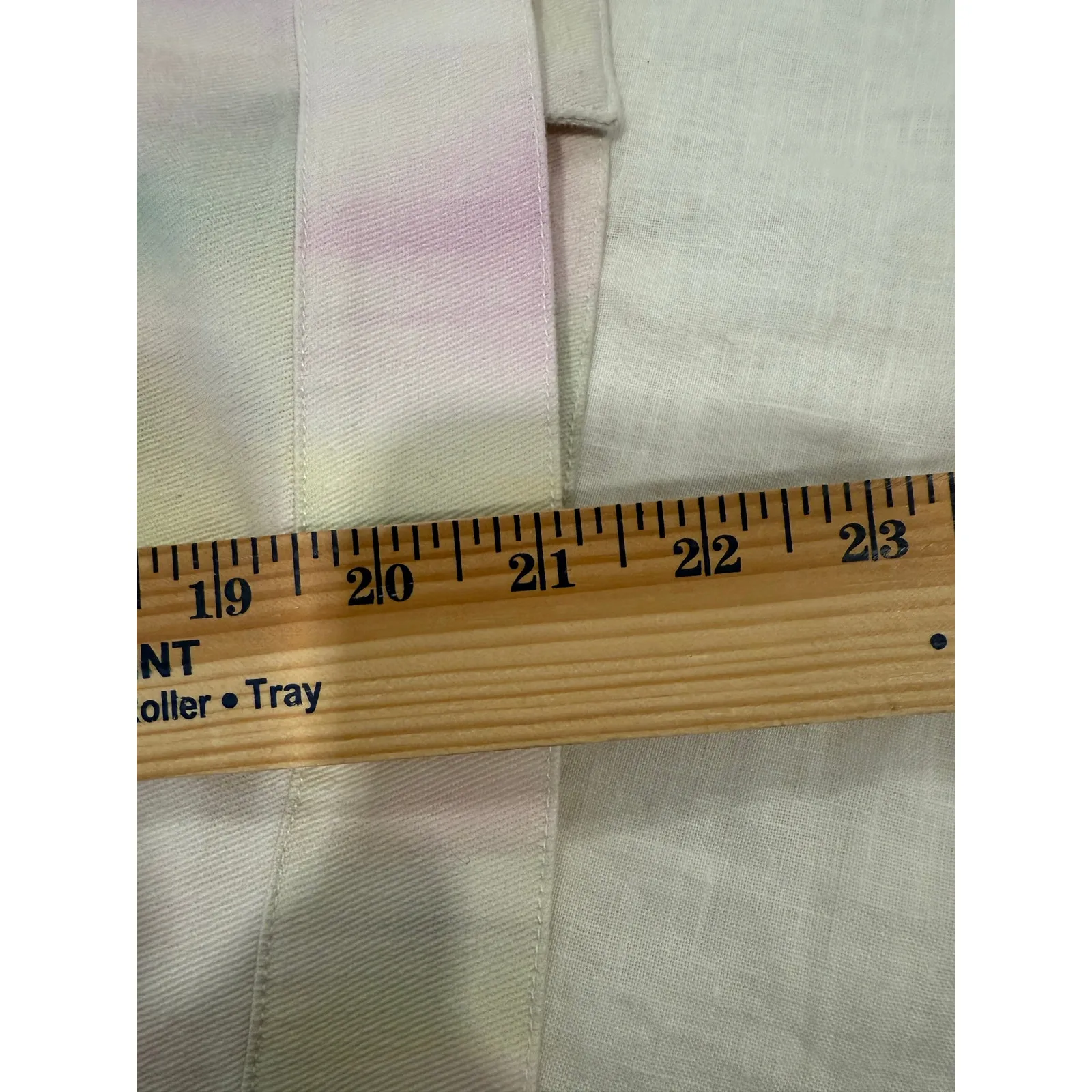 ELOQUII Button Front Boxy Denim Jacket Tie Dye Oversized Fit Pink Women Plus 14 - Image 13