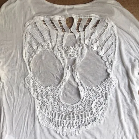 Crochet Skull Cut Out Long Sleeve  - Image 4