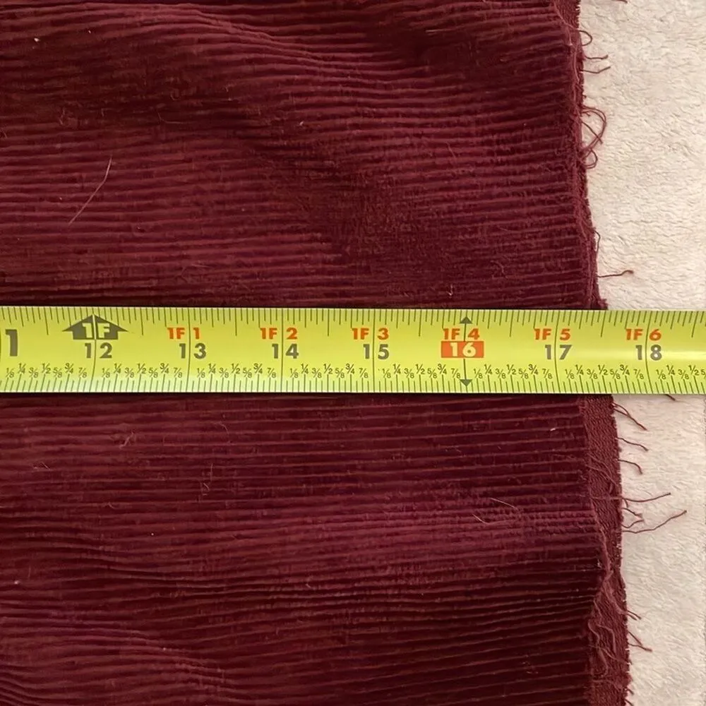 BLANKNYC Burgundy Red Atlas Jane Corduroy Mini Skirt Womens Size 30 Raw Hem Size L - Image 6