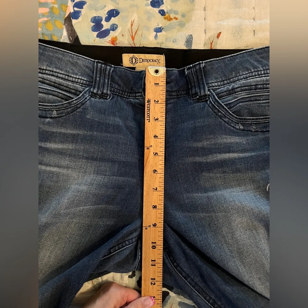 DEMOCRACY 12 “Ab”solution Blue Ripped Distressed Jeans - Image 7