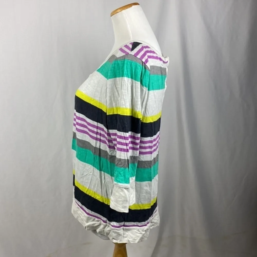 Old navy multi colored burnout t shirt scoop neck size xl - Image 3