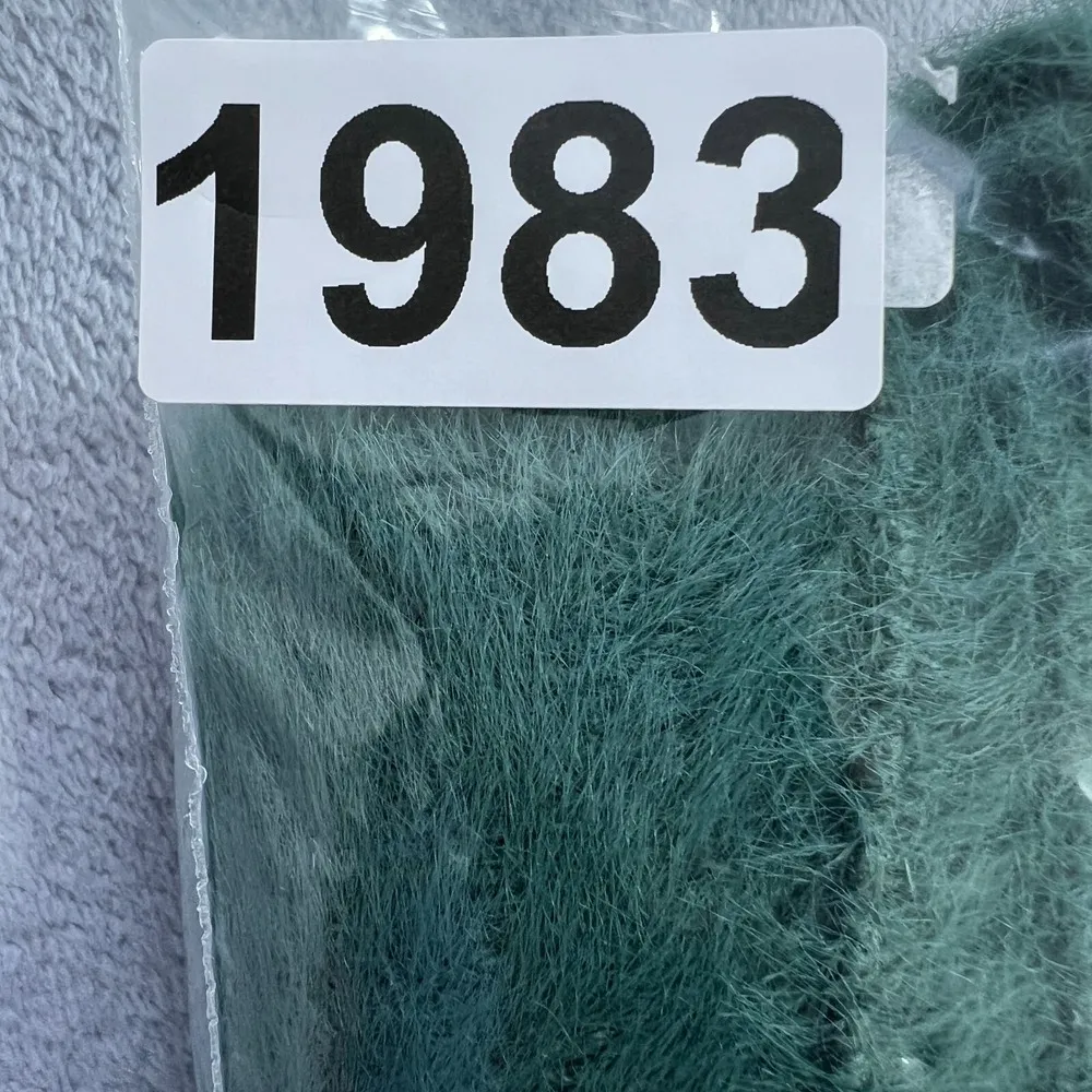 ZARA  KNIT Faux Fur High Neck Sweater Turtleneck Womens Small Green Fall Classic - Image 10