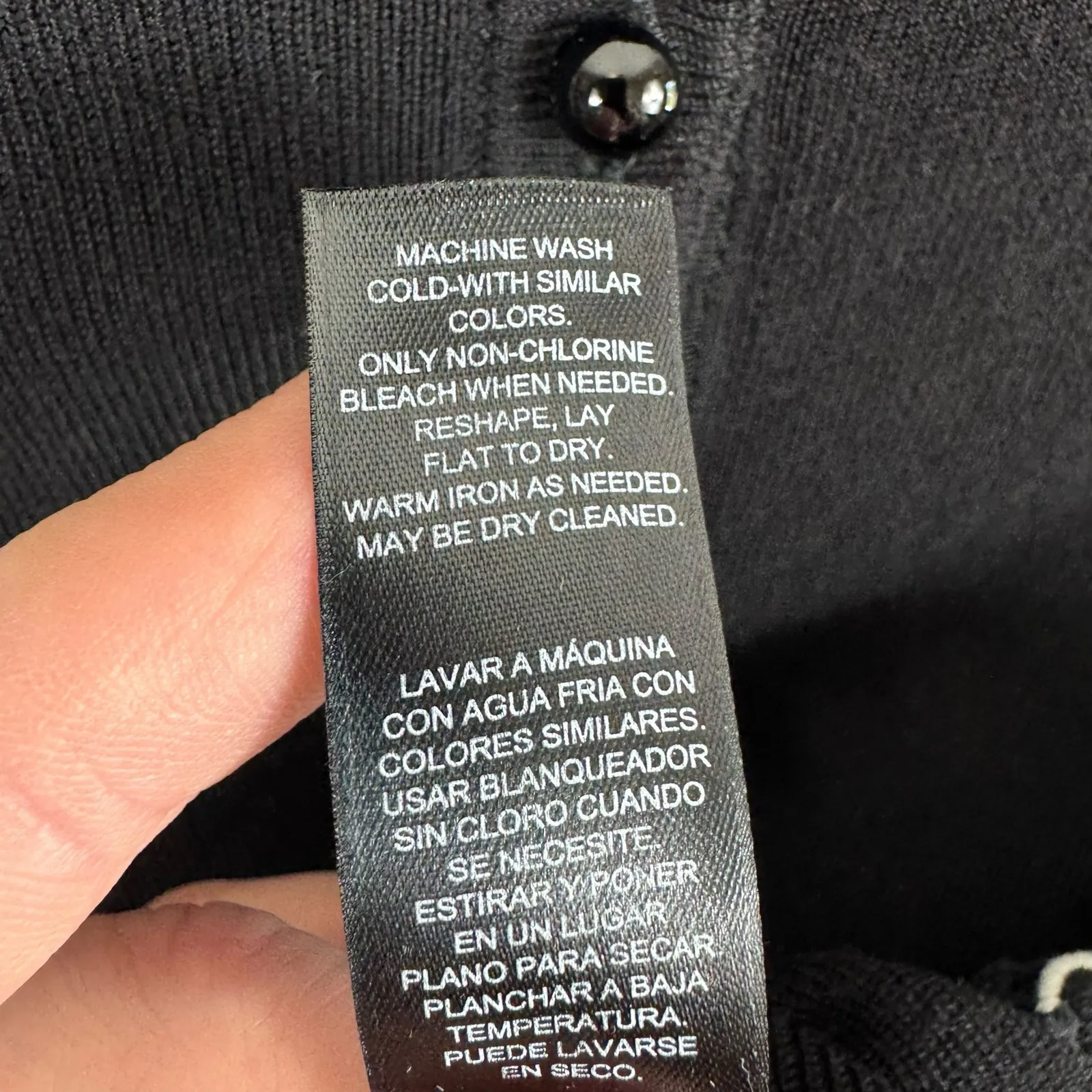 White House Black Market Black White Embroidered Sequin Cropped Cardigan Size XS - Image 7