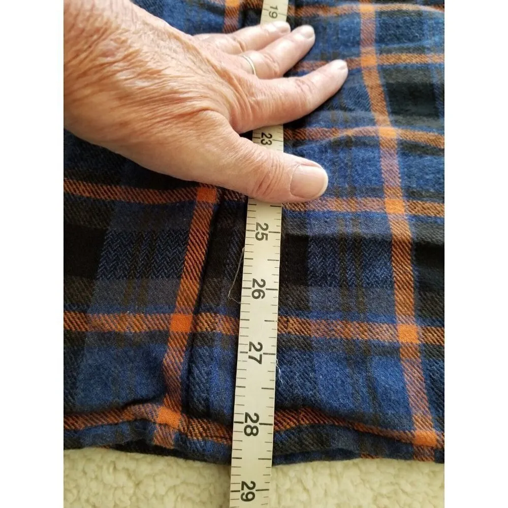 PRANA Women's Golden Canyon Flannel Shirt 100% Organic Cotton Rich Sapphire Sz S - Image 13