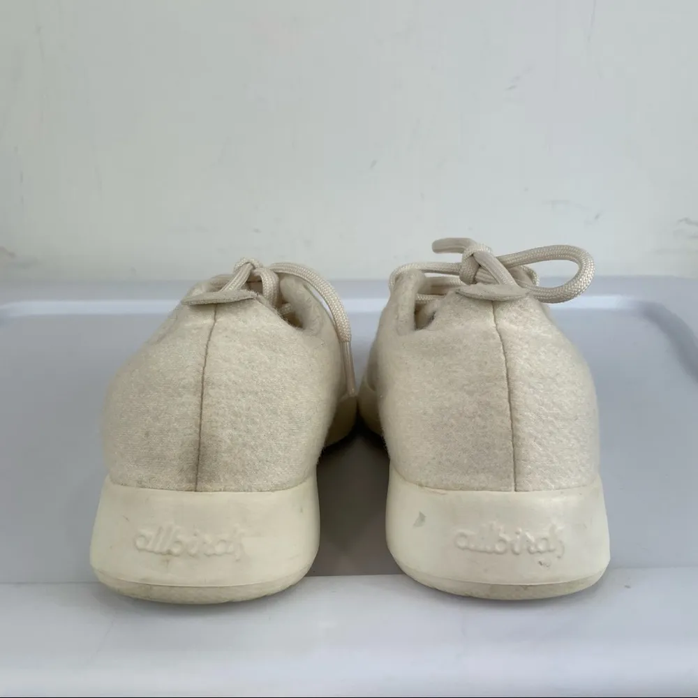 Allbirds Womens Wool Runners Running Shoes Sz 7 Cream Off White - Image 8