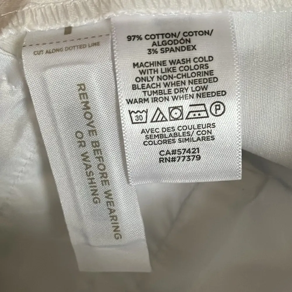 Ann Taylor Petite: White Mid Rise “The Crop” Pants- cotton blend- 10P - Image 11