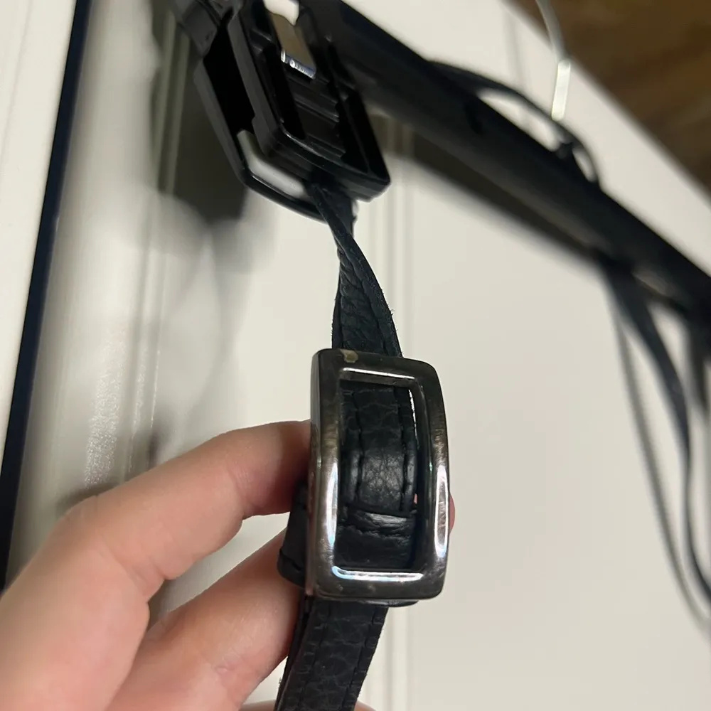 Vintage Brighton Black Leather Crossbody - Image 12