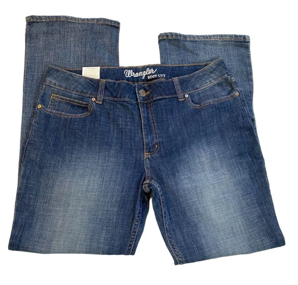 Women's Wrangler Mid Rise Boot Cut Denim Jean 17 x 32 NEW NWT - Image 7