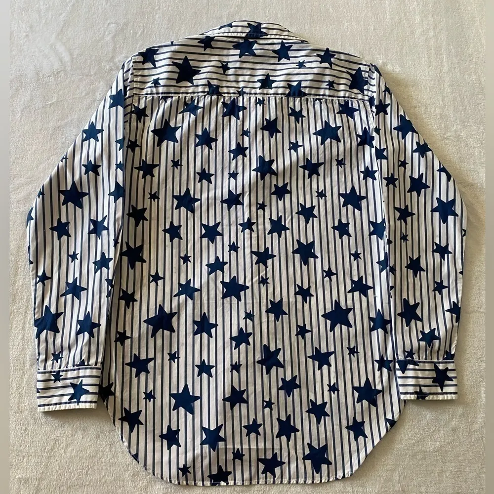 Frank And Eileen Classic Stripe With Stars And Superfine Shirt Size XS - Image 4
