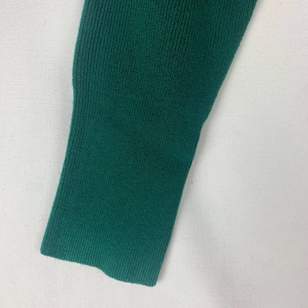 J. Crew size small green ribbed Long Sleeve Dress new Christmas holiday photo - Image 11