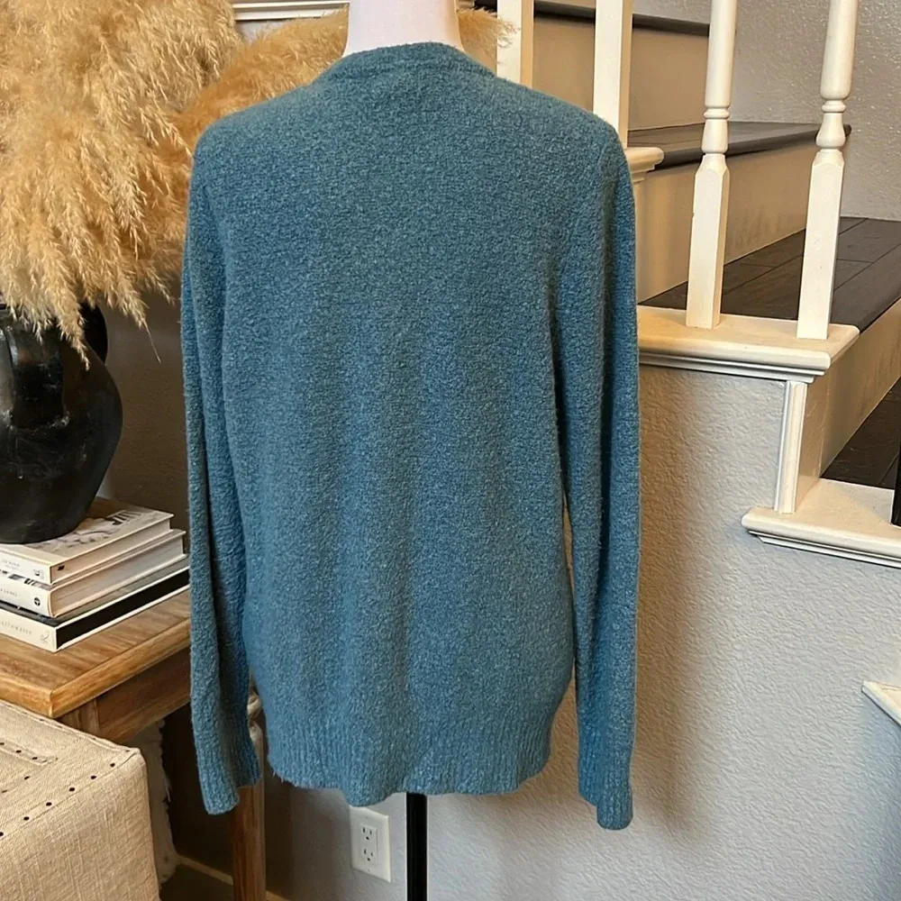 Knit Long Sleeve Wool Blend Sweater Size Large - Image 7