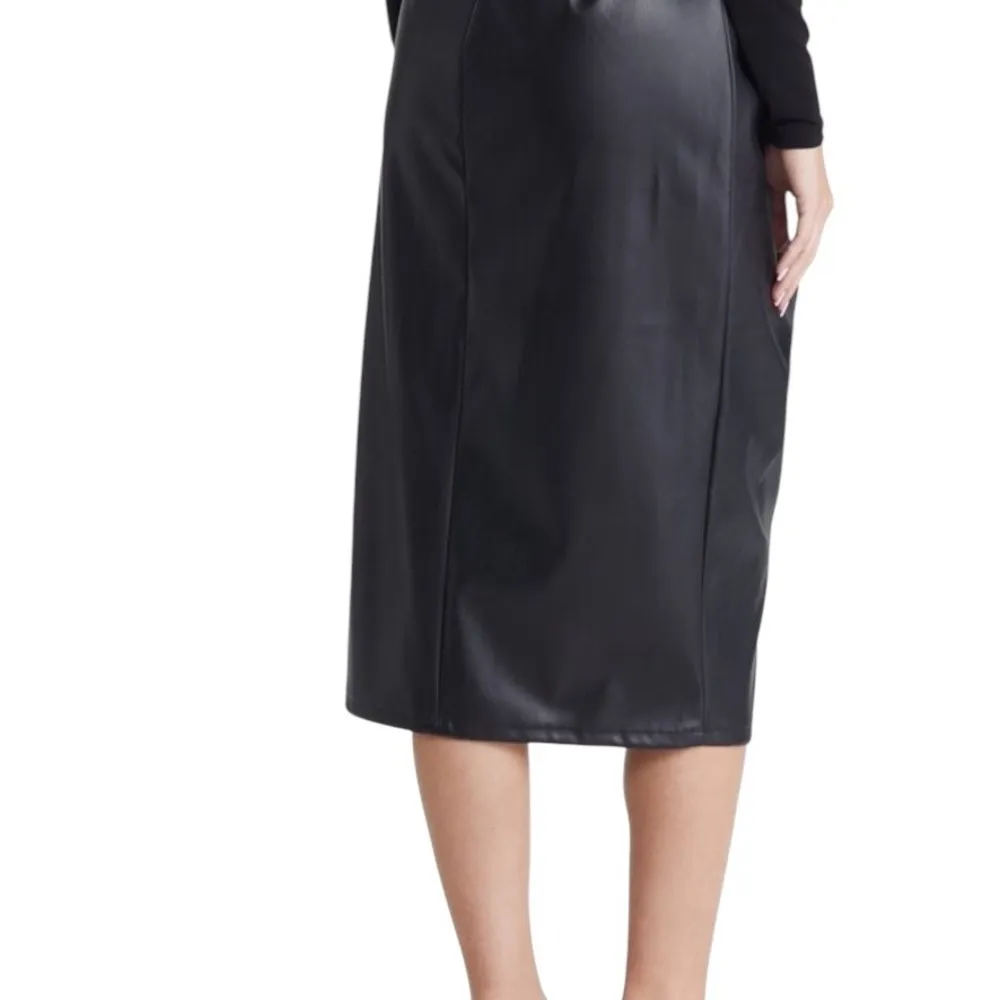 Open Edit Wrap Front Faux Leather Skirt size medium Sz Medium - Image 2