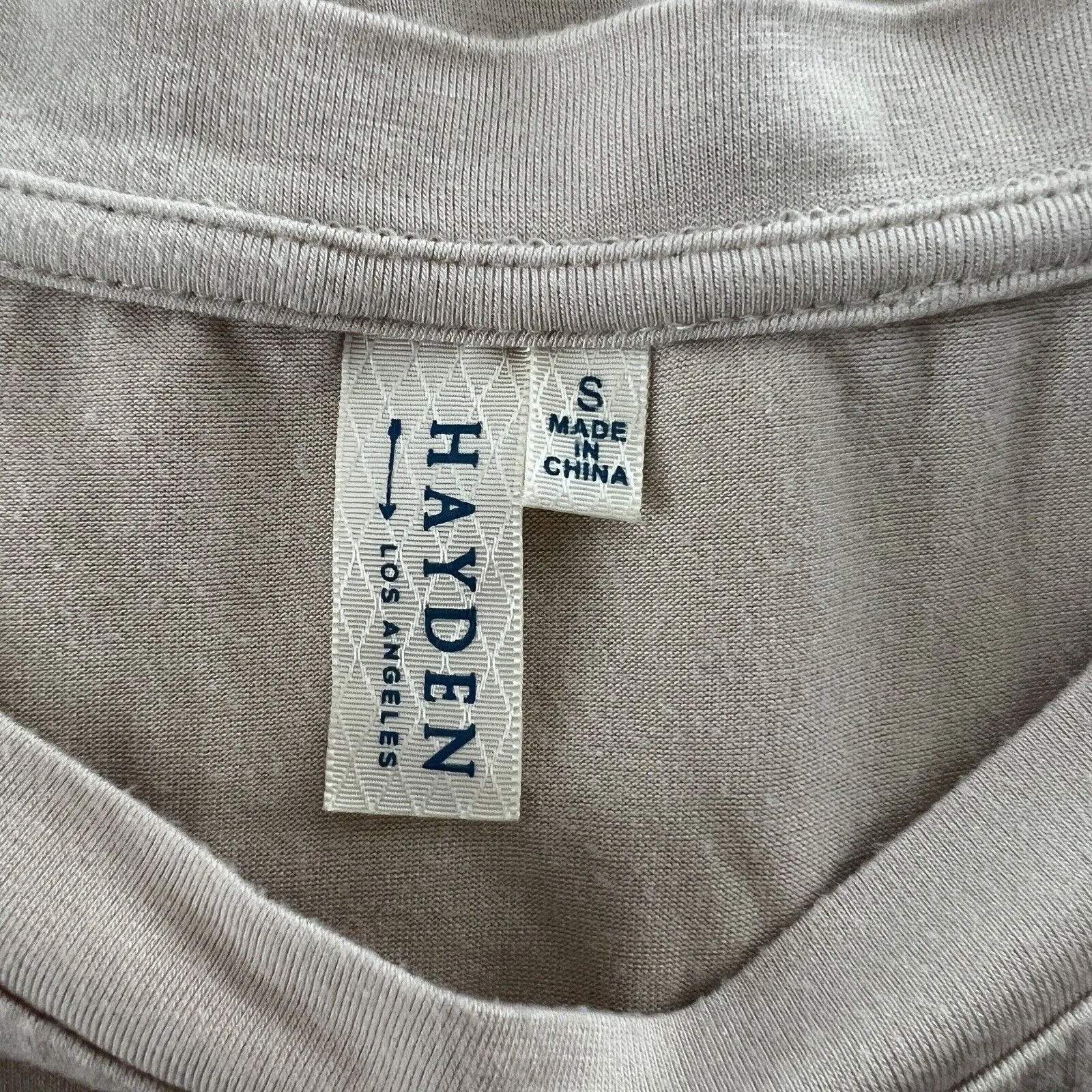 Hayden Dress Women Small Cream Tie Front T-Shirt Dress Neutral Minimalist Casual - Image 5