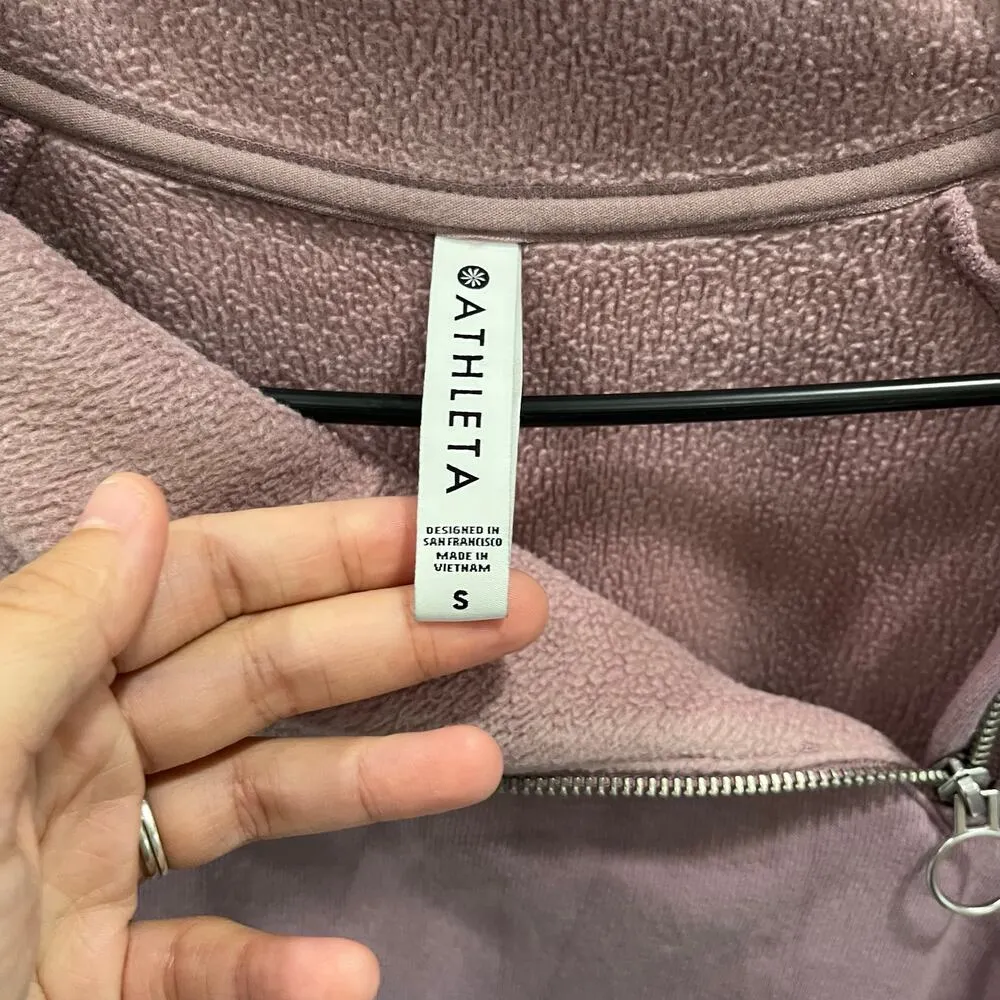 Athleta Cozy Karma Asym Sweatshirt Dress Flora
Mauve Womens Size Small 383427 - Image 2