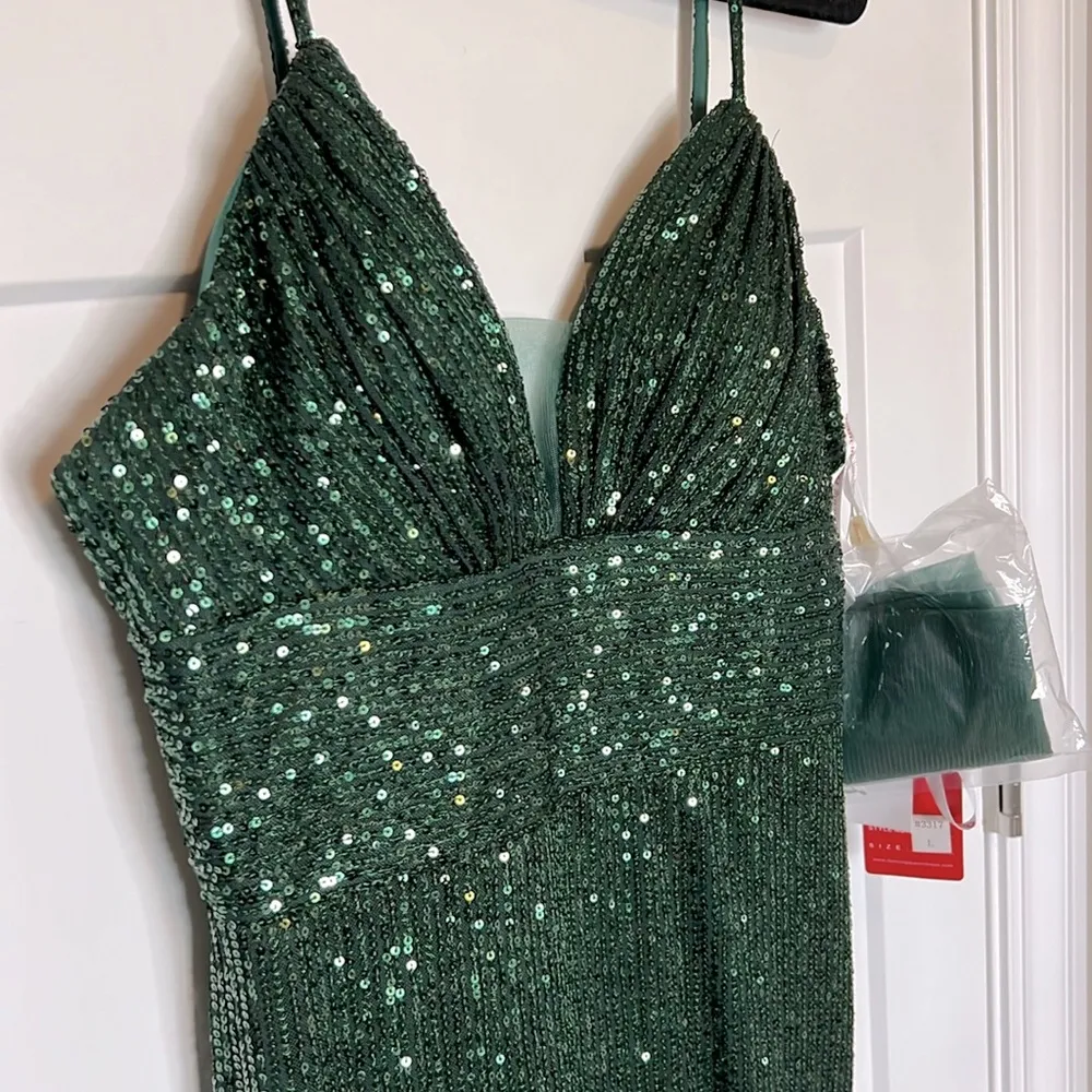 NWT Emerald Sequin Mini Dress -  3317 - Juniors L - Image 4