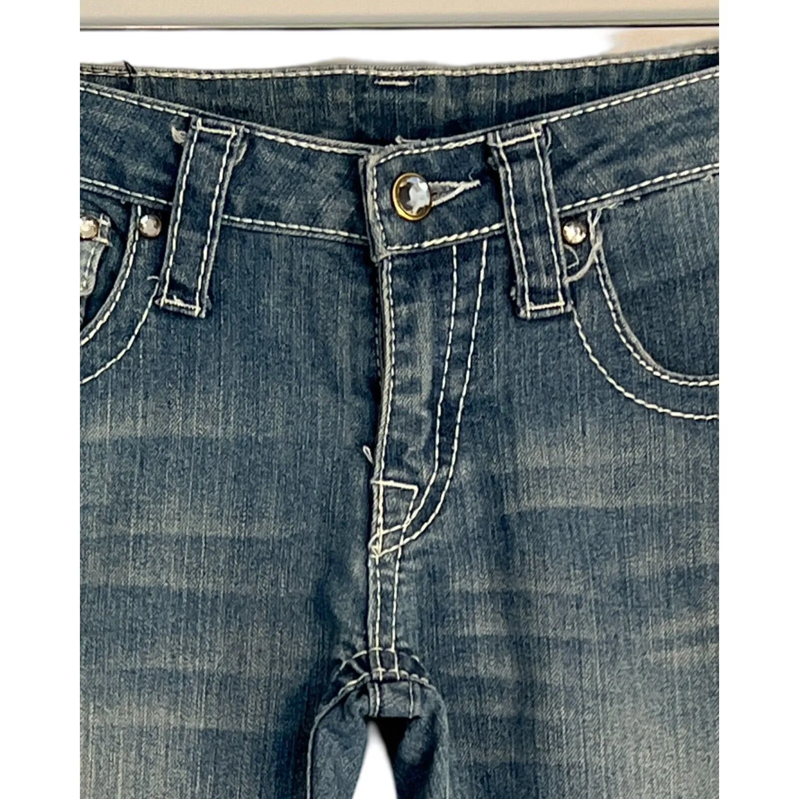 Vintage True Religion Womens Jeans Size 29 Blue Low Rise Crop Joey Super T - Image 6