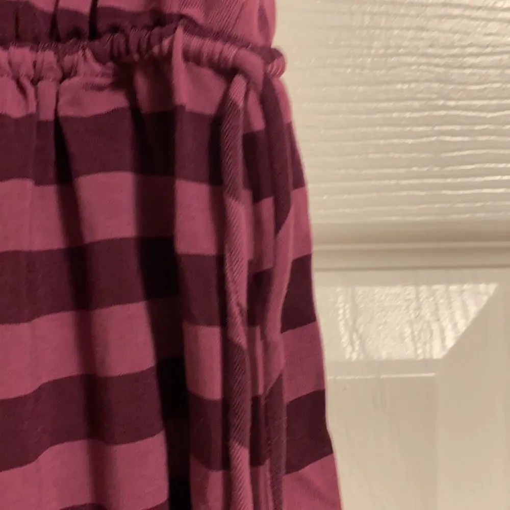 Ella Moss Purple Striped V Neck Side Tie Top - Image 3