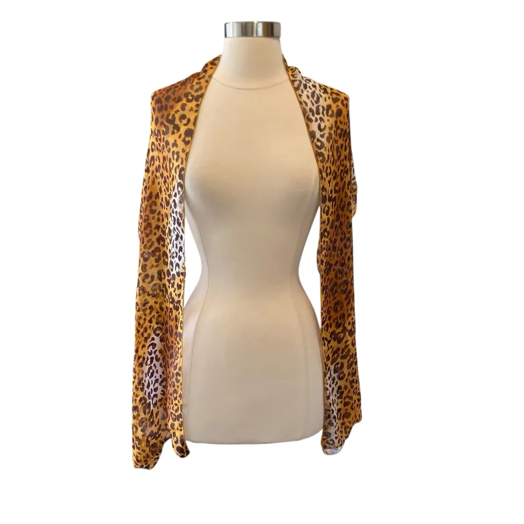 Vintage Ray Strauss 100% Silk Leopard Animal Print Scarf - Image 3