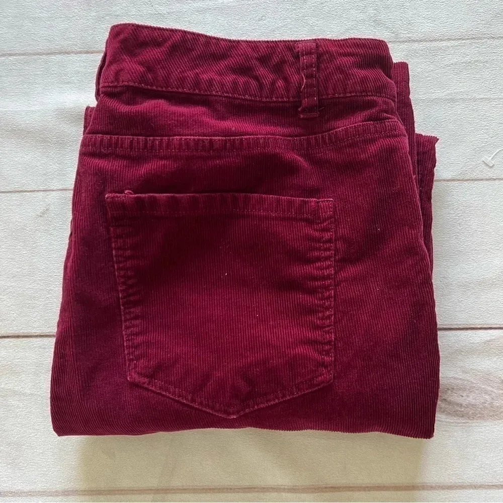 Coldwater Creek Womens burgundy red corduroy pants Size 8 - Image 5