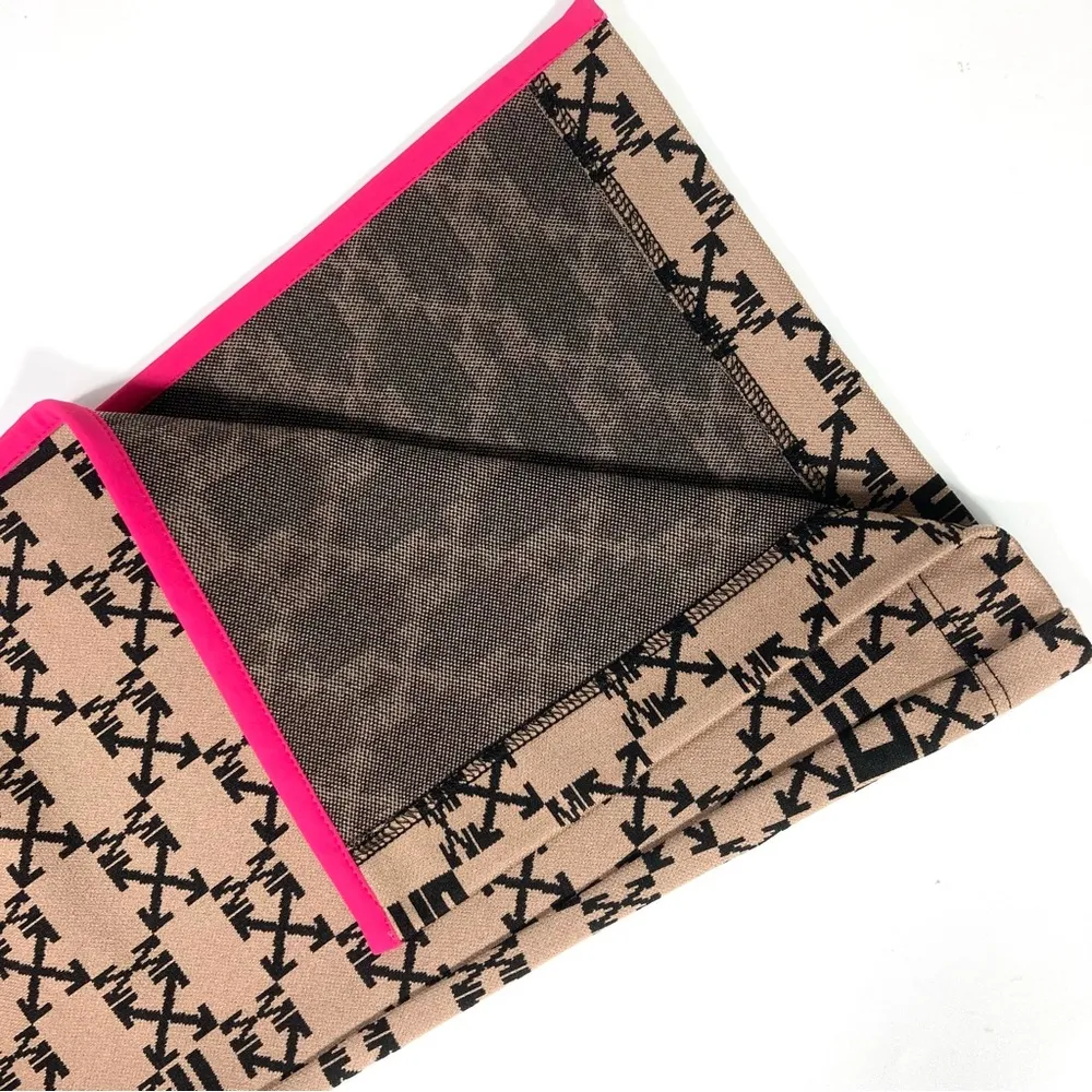 Off-White Monogram Split Hem Leggings Brown Black IT 38 US 4 NWT - Image 13