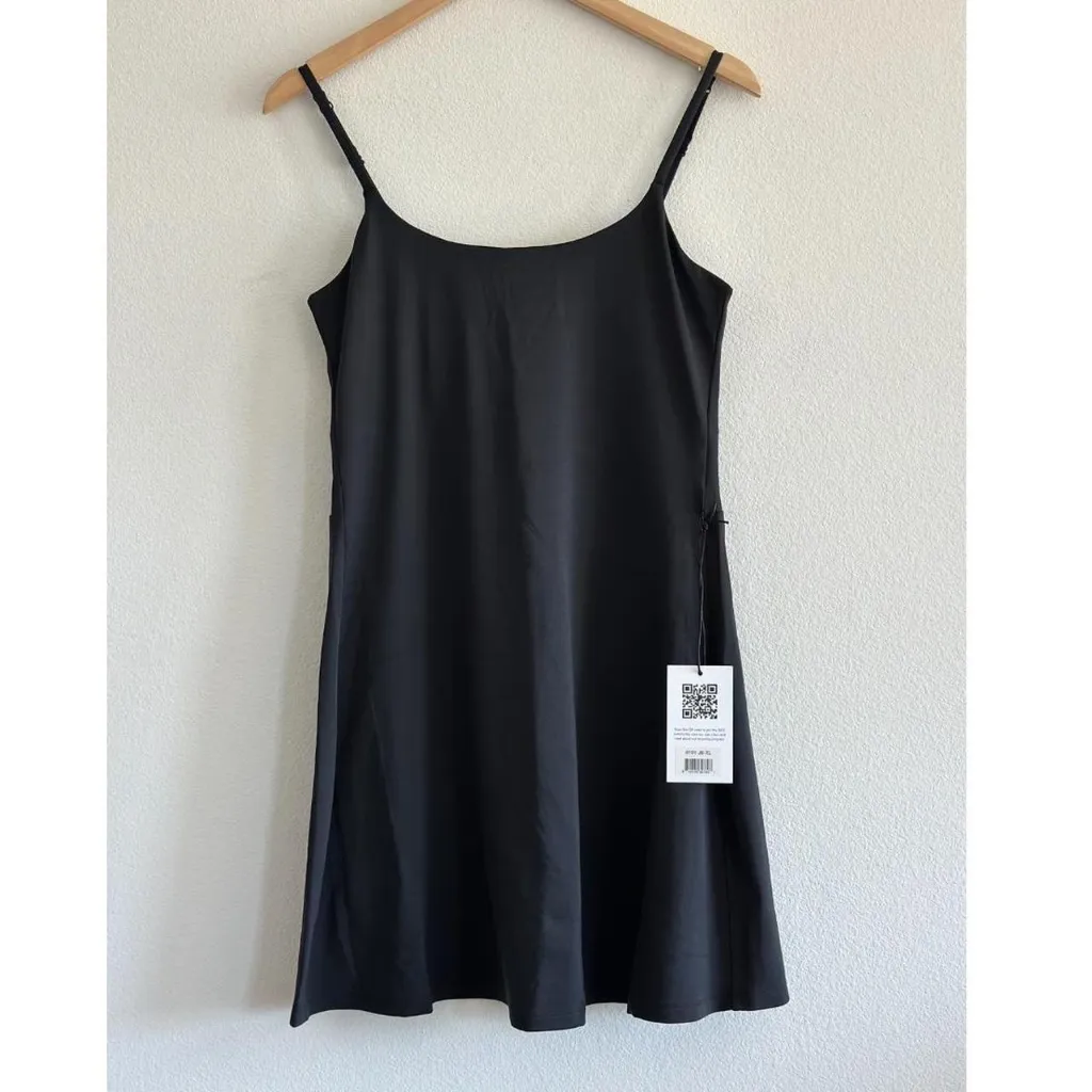 Girlfriend Collective Float Juliet Strappy Dress in Black, Size X-Large - Image 5