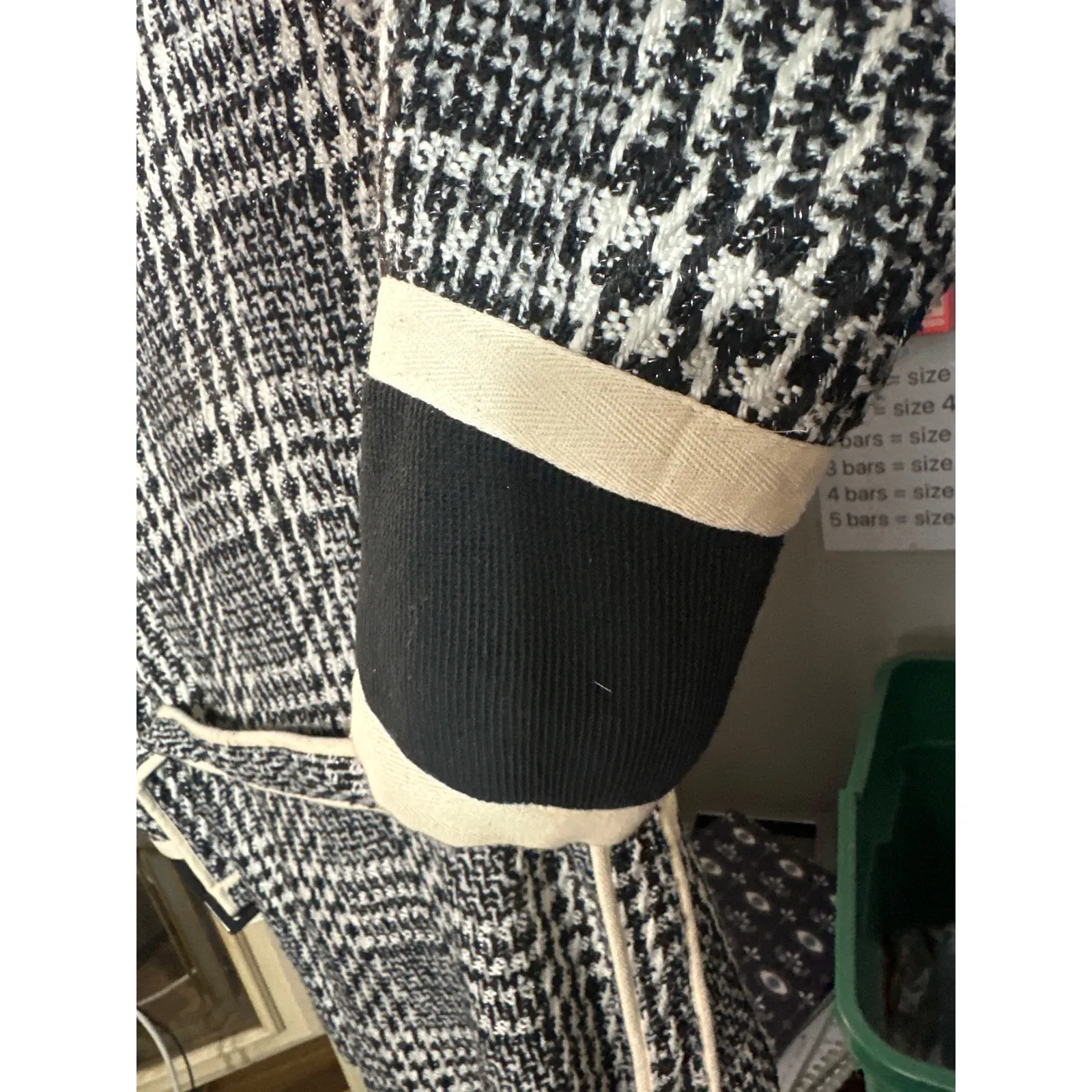 Lavender & honey houndstooth double breasted coat Black - Image 8