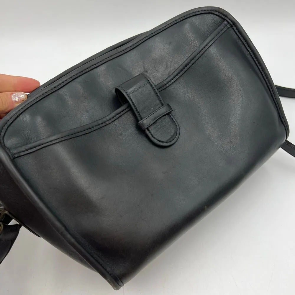 Coach Brighton Bag 9895 Vintage Black Leather Handbag Purse Rehab Project Bag - Image 4