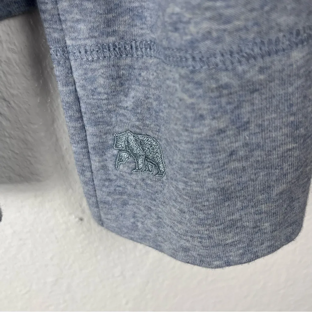 THE NORMAL BRAND Light Blue Long Sleeves Accent Hem Button Henley Top Medium - Image 6