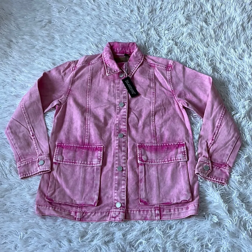 Blank Nyc Women’s Cotton Raspberry Sorbet denim Shacket size XS - Image 2