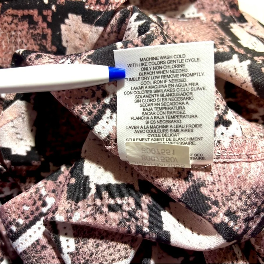 Jones New York Snakeskin Blouse Women's Large Shirt - Image 9